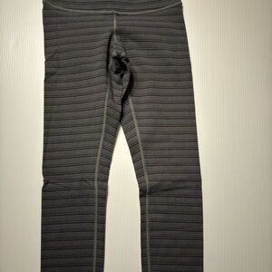 lululemon athletica Gray Striped Performance Leggings